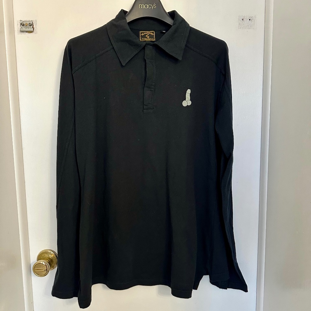 Mens Vivienne Westwood Anglomania  l/s polo penis shirt (medium)